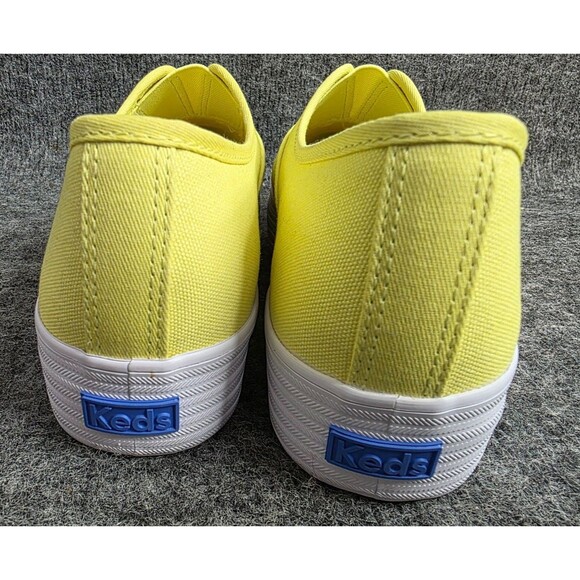Keds Double Deck Slip-On Platform Sneakers Yellow Canvas Size 8.5 Womens - Picture 5 of 7